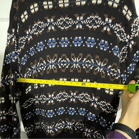 BENETTON Mens Polo Neck Sweater Multicolor Pullover Long Sleeve - Picture 9 of 10